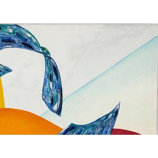 Mid 20th Century Large Format Mid-Century Modern Abstract Oil Painting Progression No 13 by Peabody - 72” For Sale In Portland, ME - Image 6 of 14