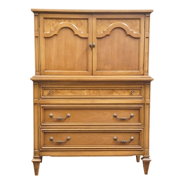 Weiman the Rockwood Collection Solid Cherry Italian Neoclassical 40" Chest on Chest 533-111 For Sale