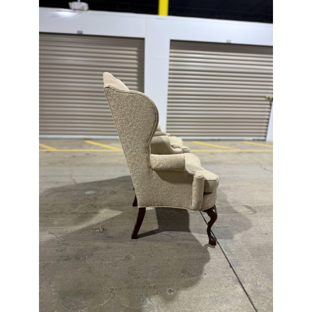 Champagne Pair of Pennsylvania House Wingback Chairs For Sale - Image 8 of 16