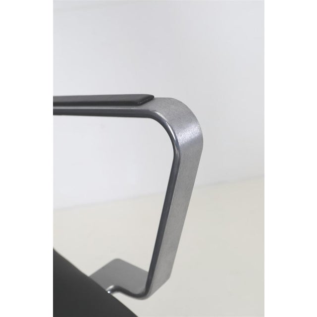 Black Leather Oxford Chair with Swivel Function by Arne Jacobsen for Fritz Hansen, 2008 For Sale - Image 10 of 15