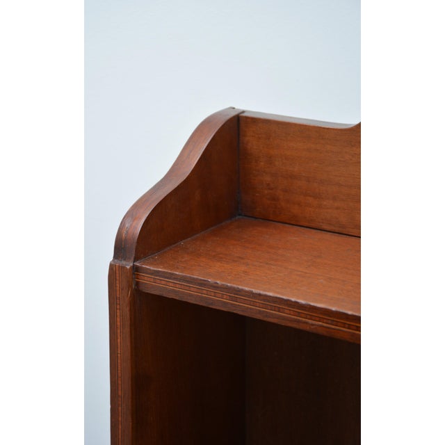 Antique Edwardian Mahogany and Inlaid Open Bookcase, 1900s For Sale - Image 6 of 18