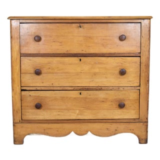 Antique Pine Chest of Drawers, Late 19th C. For Sale