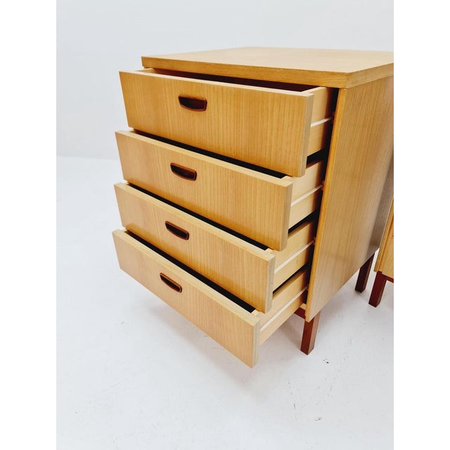 Wood Mid-Century German Ash and Teak Nightstands by Wk Möbel, 1960s For Sale - Image 7 of 11