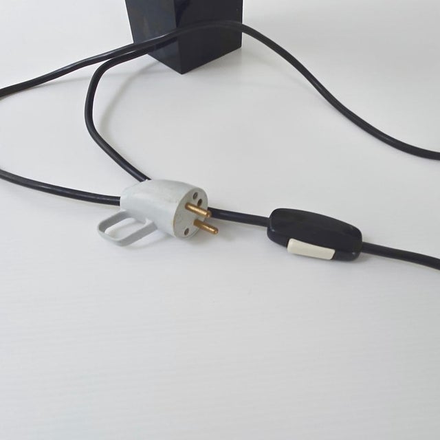 Vintage Italian Duck Table Lamp in Black and Burgundy Lacquered Wood, 1970s For Sale - Image 9 of 16