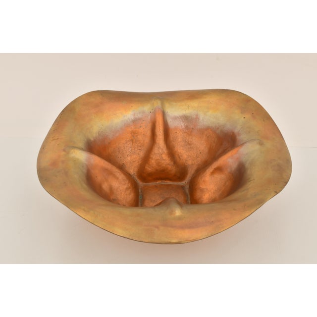 Contemporary Thomas Roy Markusen (American, B. 1940) Large Sculptural Copper Bowl For Sale - Image 3 of 5