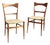 Mid-Century Modern Woven-Seat Dining Chairs by G.B. Marangoni, Italy, 1950s, Set of 2 For Sale