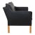 2322 2-Seater Sofa in Black Bison Leather and Oak by Børge Mogensen for Fredericia, 1890s For Sale - Image 6 of 9