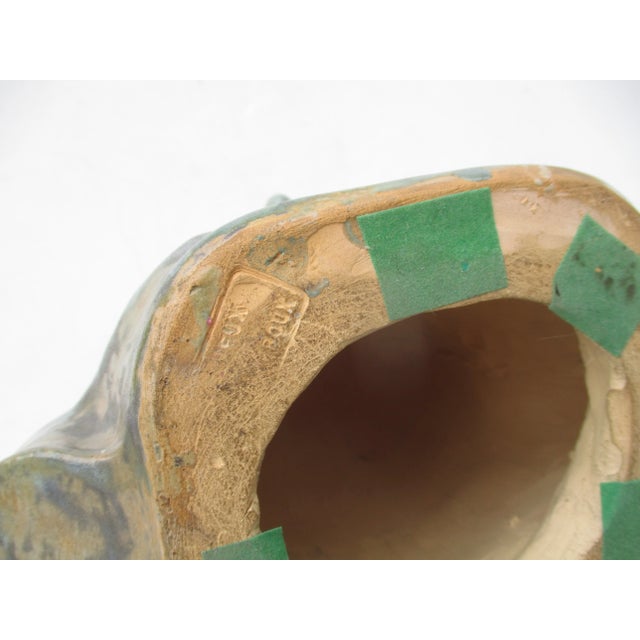 Stoneware Bust of Egyptian Pharoh Circa 1900 For Sale - Image 9 of 10