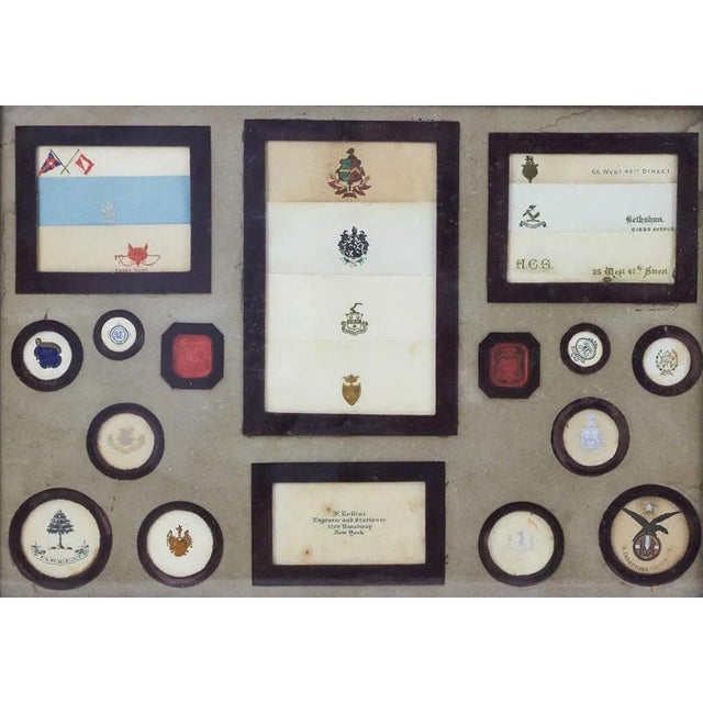 Mid 19th Century Antique Framed 19th C. Stationery & Engraving Samples Provenance: The Susie Hilfiger Collection For Sale - Image 5 of 11