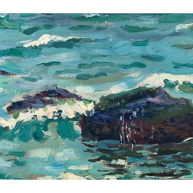 Original Seascape Oil Painting, Ukrainian Artist, 1961 39-45 For Sale - Image 4 of 6