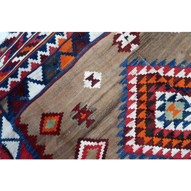 1930s, Handmade Antique Persian Ardabil Kilim Rug 4.5' X 6.5' For Sale - Image 15 of 16