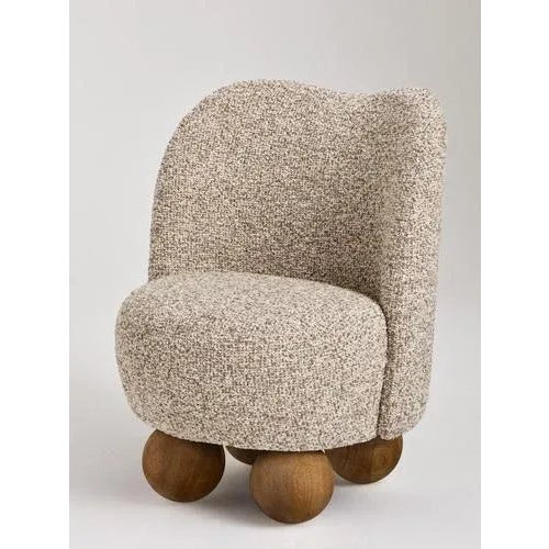 Peonia armchair by le berre vevaud dimensions: w 65 x d 71 x h 85 cm. Materials: solid wood sipo legs upholstered in misia...