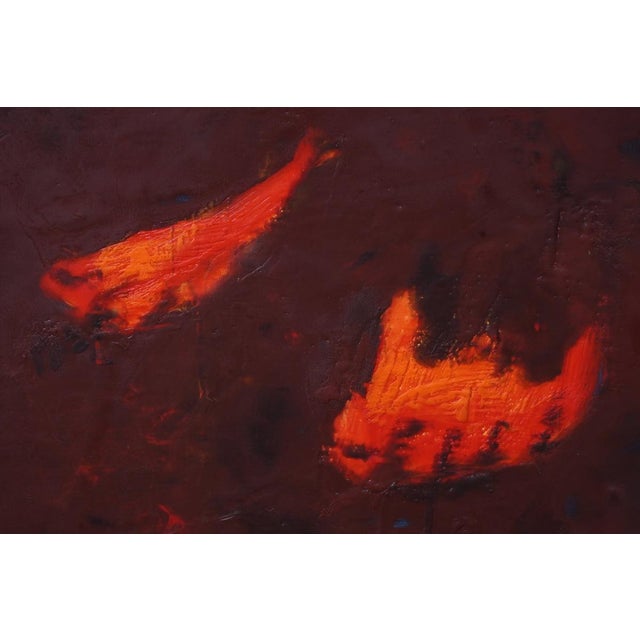 Mid-Century Modern Damian Sarno Untitled Original Artwork For Sale - Image 3 of 5