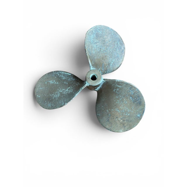 Antique Bronze Brass Weathered Propeller For Sale In Los Angeles - Image 6 of 6