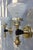 Vintage Neoclassical Empire Brass Wall Sconces with Black Hand & Torch by Maison Jansen, Set of 3 For Sale - Image 3 of 9