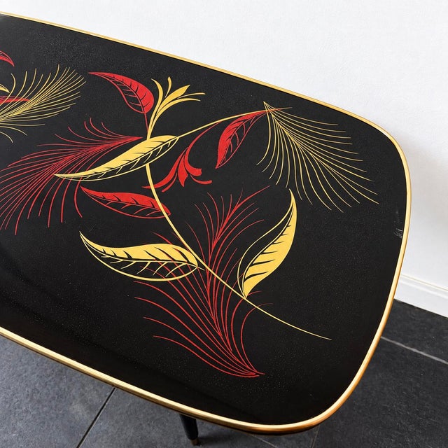 Vintage Rectangular Formica Coffee Table with Botanical Motif, 1950s For Sale - Image 4 of 18