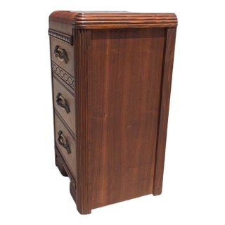 1930s Art Deco Waterfall Nightstand For Sale