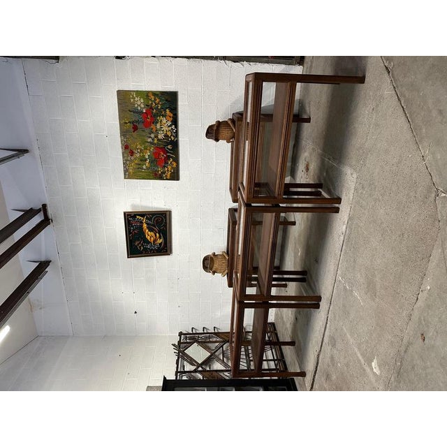 Art Deco Style Display Cabinets in Solid Mahogany, 1960s, Set of 3 For Sale - Image 6 of 8