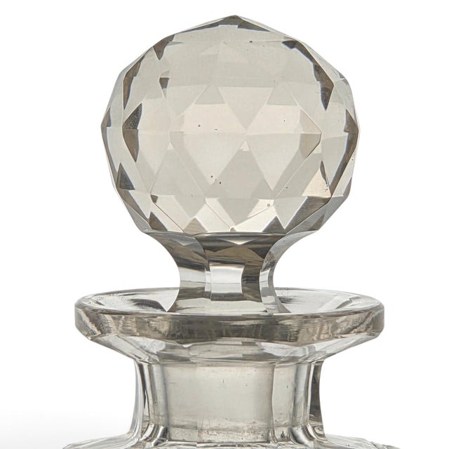 Antique 1890s American Cut Glass Square Decanter - Met Museum Exact Match Twin For Sale - Image 4 of 15