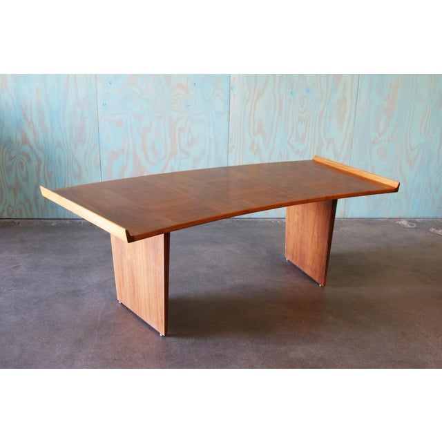 Wood 1950s Harvey Probber (Attr.) Mid Century Walnut Advent Executive Desk Mid Century For Sale - Image 7 of 12