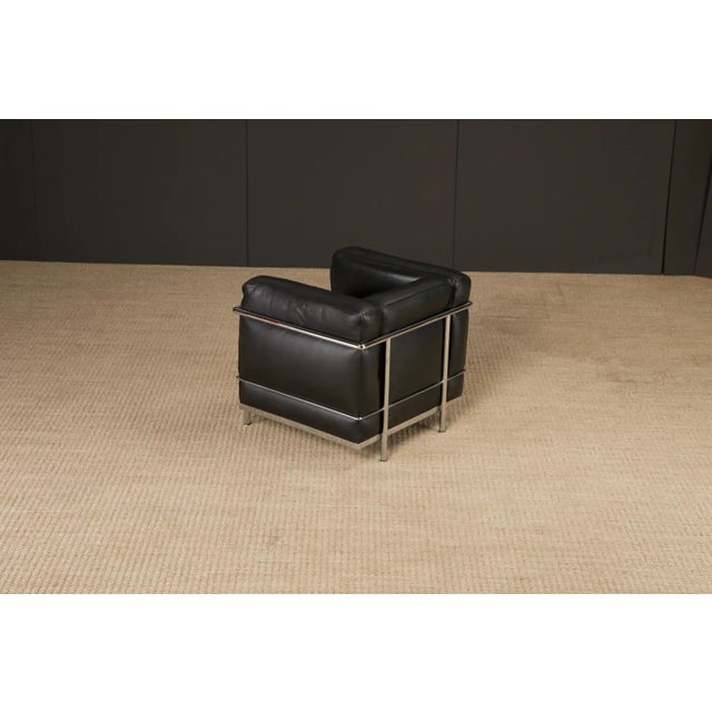 Early Year 'Lc2' Leather Club Chair by Le Corbusier for Cassina, C 1980s, Signed For Sale - Image 15 of 18
