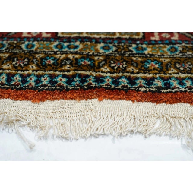 19th Century Extremely Fine Persian Silk Qum Rug 1'10'' X 2'10'' For Sale - Image 5 of 12