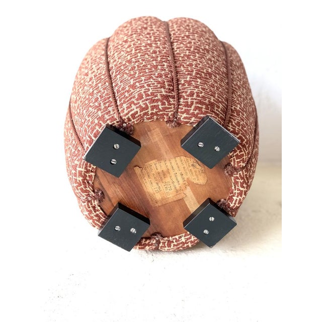Iconic Art Deco "Tulip" pouf designed by Jindřich Halabala for UP Závody in the 1930s, featuring its signature ribbed...