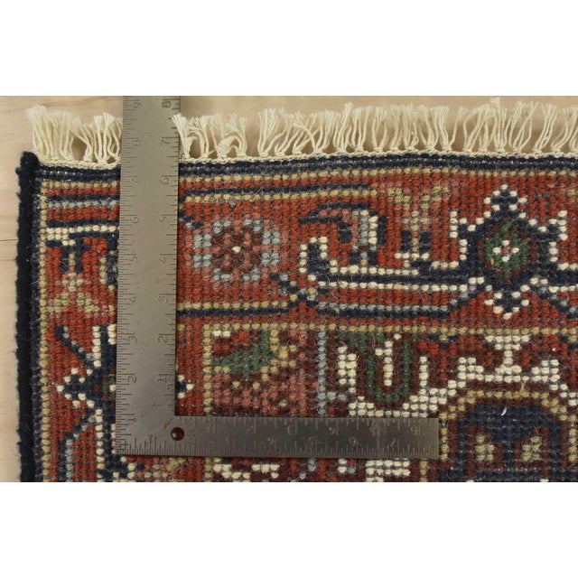 Textile Heriz Rug 2′ X 3′ Blue Wool Traditional Hand-Knotted Oriental Carpet For Sale - Image 7 of 7