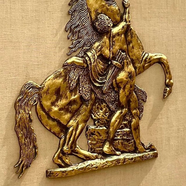 Vintage Grand Tour Gladiator and Horse Fiberglass Relief For Sale - Image 11 of 15