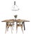 Wrought Iron and Walnut Dining Table For Sale