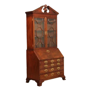 1980s Kindel National Trust for Historic Preservation Collection Mahogany Secretary Desk