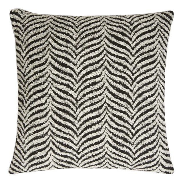 Zebra Black Cushion from Lo Decor For Sale