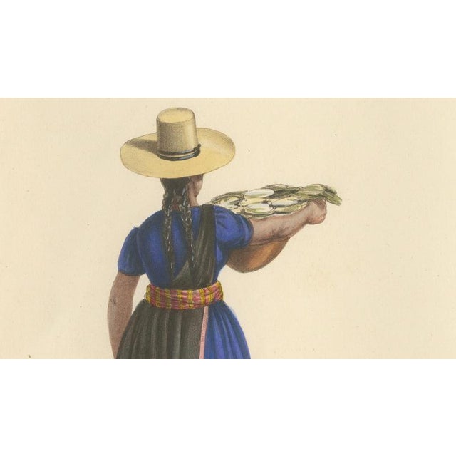 Peruvian Women of Lima, Cheese Seller and Regional Costume, 1841, Lithograph For Sale - Image 6 of 11