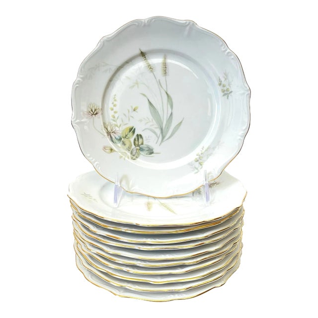 Forest “Harvest” Thistle Dessert or Salad Plates. Set of 11. Germany For Sale