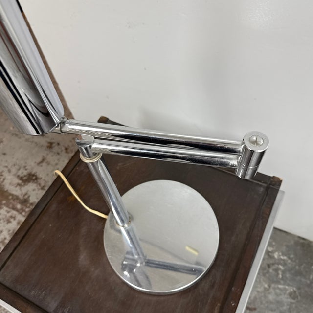 Vintage Koch & Lowy Articulating Swing Arm Chrome Desk Lamp For Sale - Image 12 of 12