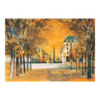 'View of the Place Vendôme' by Yves Ganne, Musée d'Art Moderne Paris, Academie Julian, Benezit For Sale