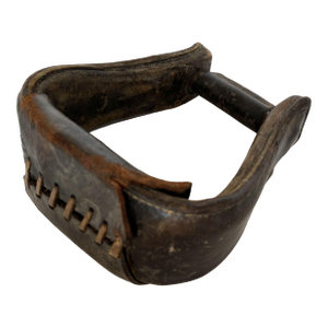 1940s Antique Western Leather Horse Saddle Stirrup, Single