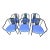 Set of 6 80s Postmodern Iron Patio Chairs For Sale