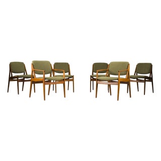 Danish Ella Chairs in Teak attributed to Arne Vodder for Vamo Sønderborg, 1960s, Set of 6 For Sale