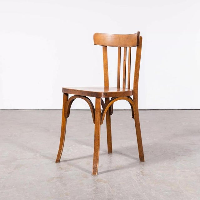 19French Warm Honey Café Dining Chair, 1950s For Sale - Image 10 of 10
