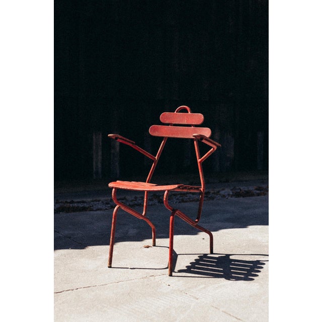 Weathered Metal Chairs, Set of 4 For Sale - Image 9 of 11