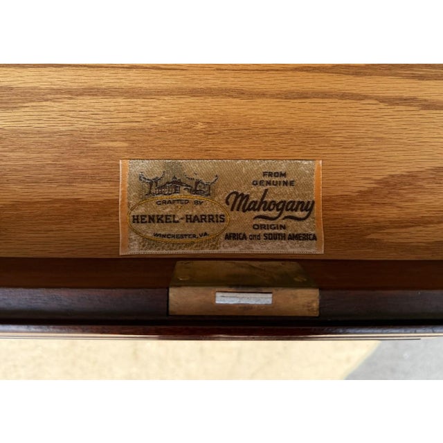 1990s Henkel Harris Solid Mahogany Highboy Model No. 145, 146, and 147 For Sale - Image 12 of 18