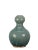 Ceramic Turquoise Gourd Vase For Sale - Image 7 of 7