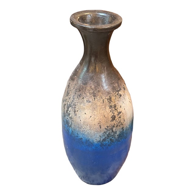 Elongated Abstract Ombre Vase, Large For Sale