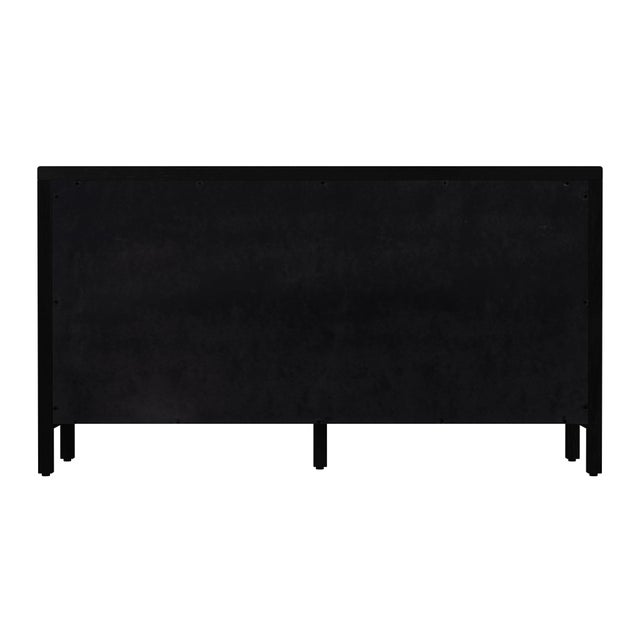 Mendel 60 in. W Rectangular Wood 6 Drawer Dresser, Black For Sale In Chicago - Image 6 of 8