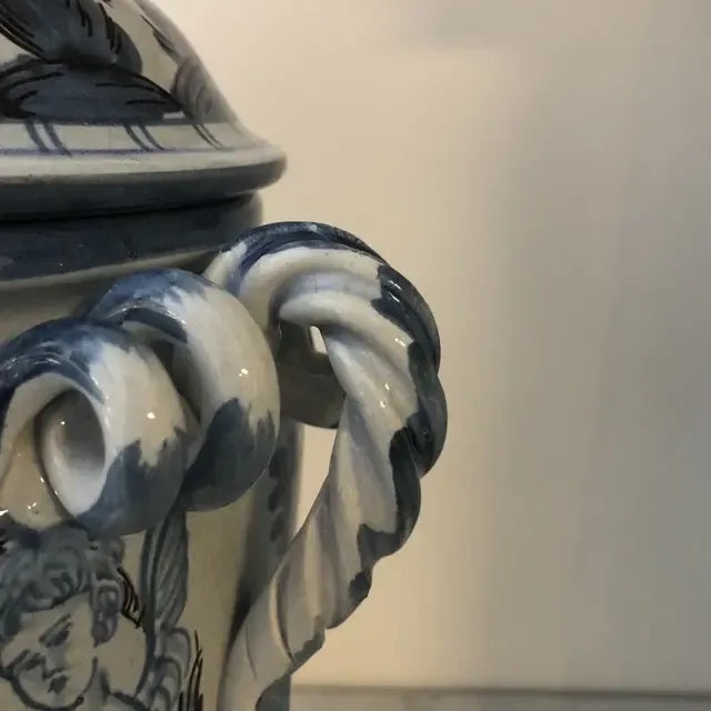 Ceramic 1990s Hand Painted Sv Ruta Ceramic Urn For Sale - Image 7 of 9