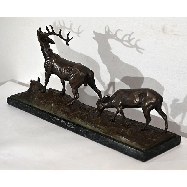 JB. Mêne, Animal Group, Late 1800s, Bronze For Sale - Image 3 of 18