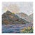 Mountain Majesty 6" X 6" Acrylic Painting, Sunrise, Lake and Wildflowers For Sale