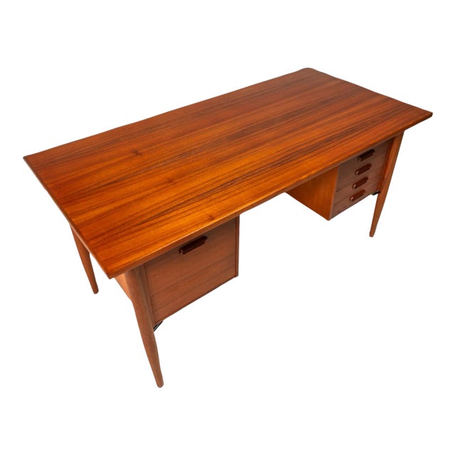 Danish Mid-Century Modern Six-Drawer Writers Desk in Teak by Morredi, Denmark, C. 1960s For Sale