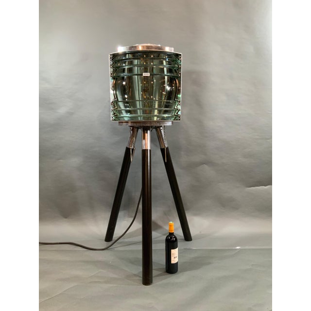 Maritime Range Light with Polished Aluminum Body on Three Legs For Sale In Boston - Image 6 of 12